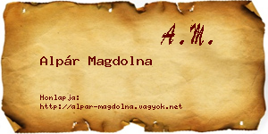 Alpár Magdolna névjegykártya